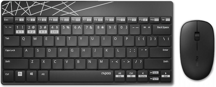 Produktbild Rapoo Wireless Multi-Mode 8000M UI Kit Black (Eng. Int., Kabellos)