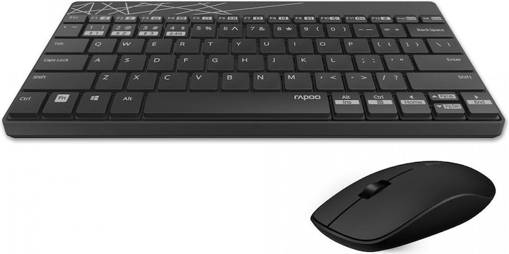 Produktbild Rapoo Wireless Multi-Mode 8000M UI Kit Black (Eng. Int., Kabellos)