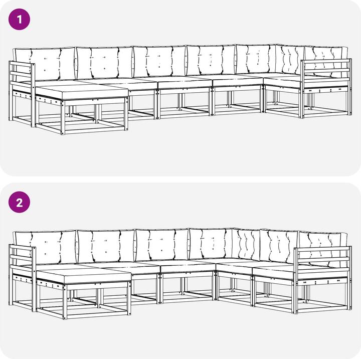 Produktbild vidaXL Outdoor-Sofa