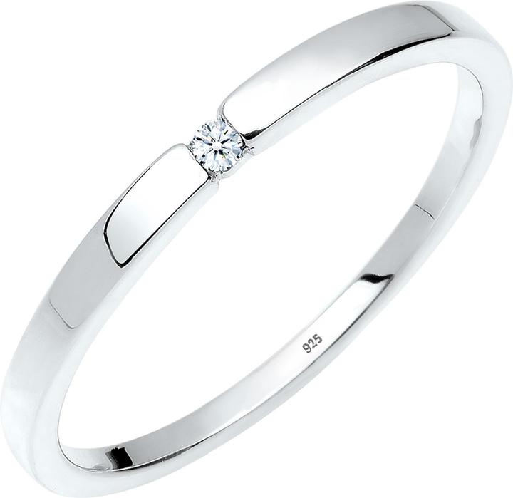 Produktbild Elli DIAMONDS Ring Verlobungsring Klassiker Diamant (0.015 ct.)Silber (54, 925 Silber)