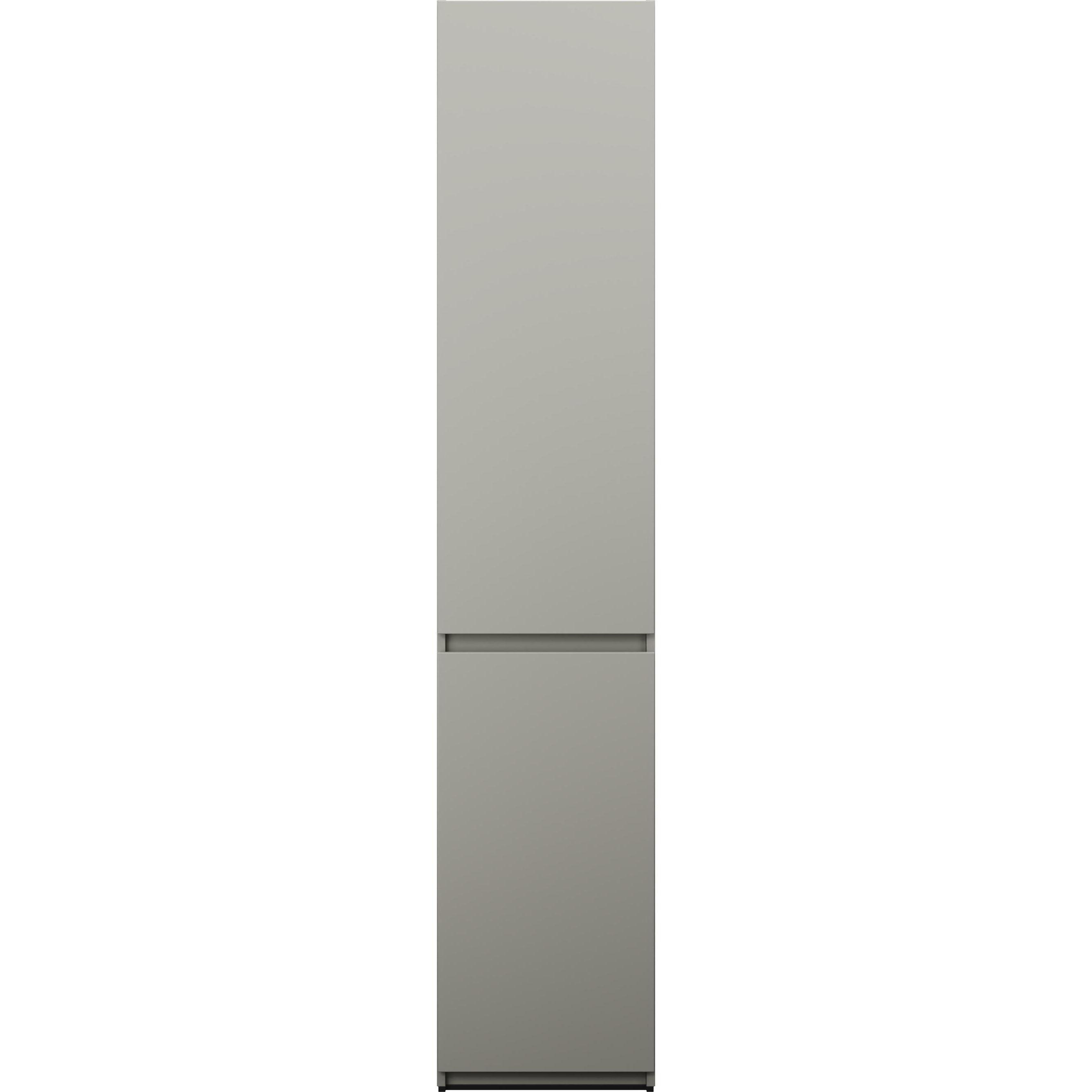burgbad, Badezimmerschrank, Lin20 Hochschrank Bodenstehend mit 2 Türen, 2 Winkelablagen, Tiefe 245mm, Türanschlag link
