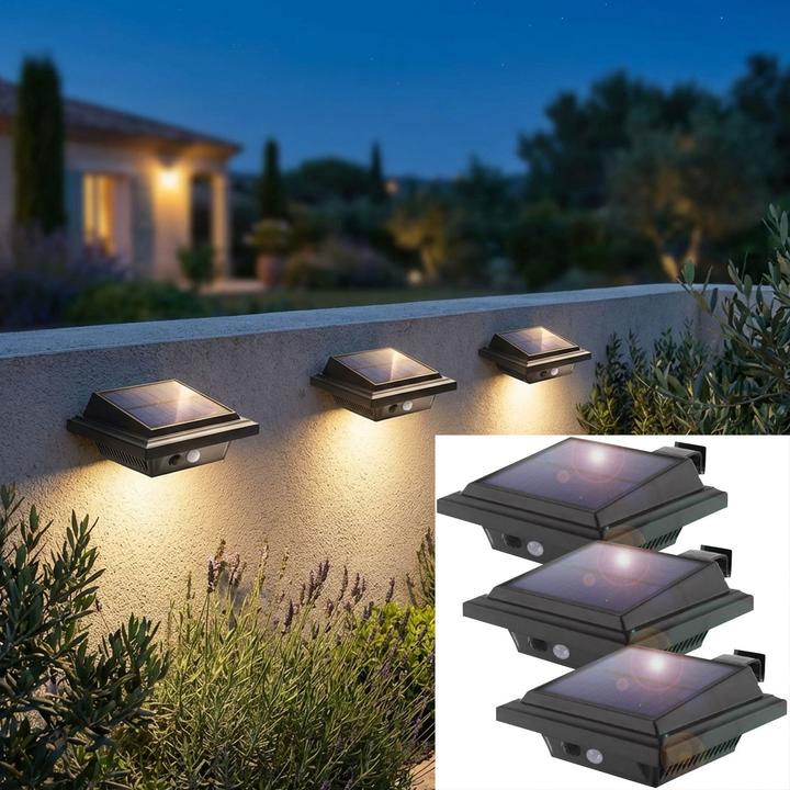 Immagine prodotto ProPlus Lampada da parete con rilevatore di movimento PIR, 158 lm, IP65, set da 3 (158 lm, IP65)