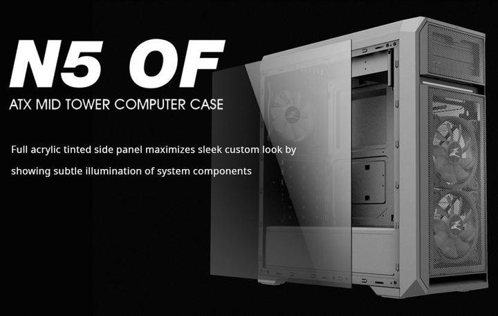 Immagine prodotto Zalman N5 di ATX, Baltas LED x3, ODD (Mini-ITX, ATX)