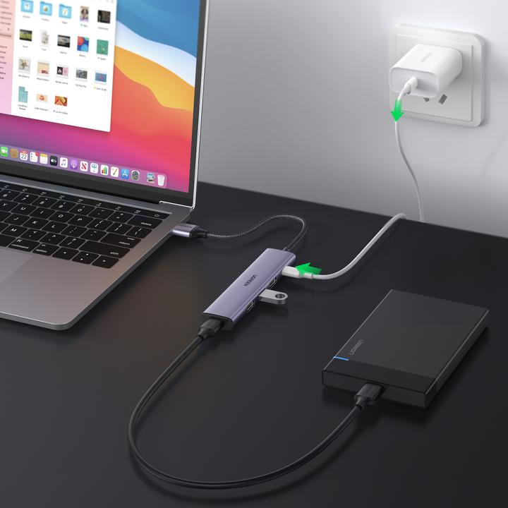 Immagine prodotto Ugreen HUB USB CM473 1x USB-C + 4x USB-A 3.0 (UGR1320) (USB-A, 5 porte)