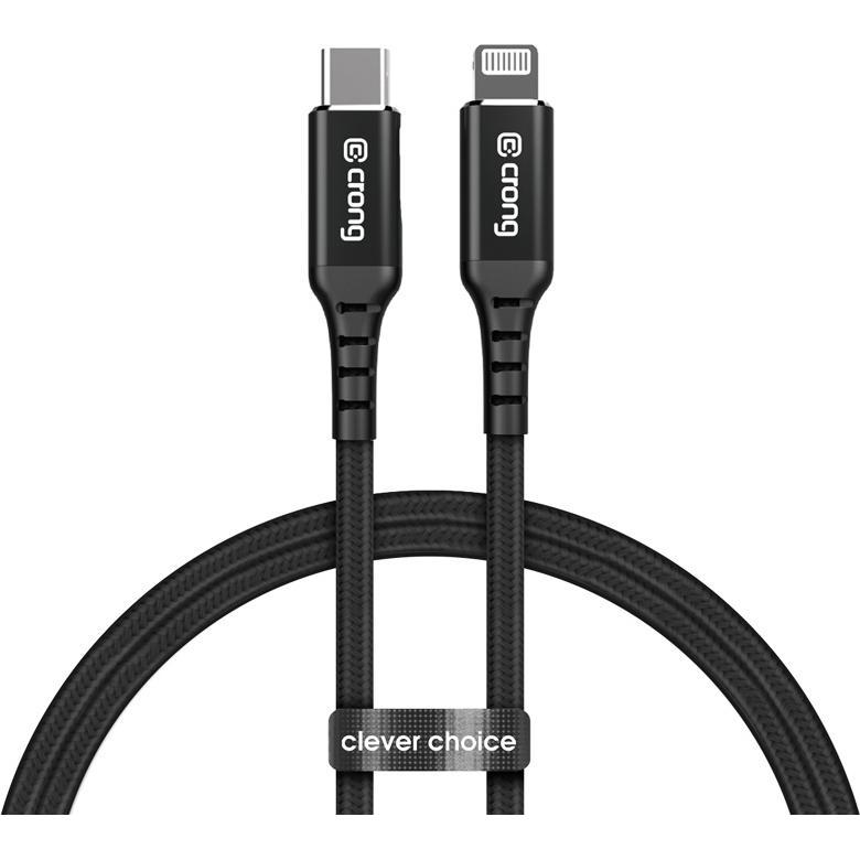 Thumbnail - Crong USB USB-C - lightning cable, 1.5 m black (CRG-AL15USCL-BLK) (1.50 m, USB 3.0), USB Kabel