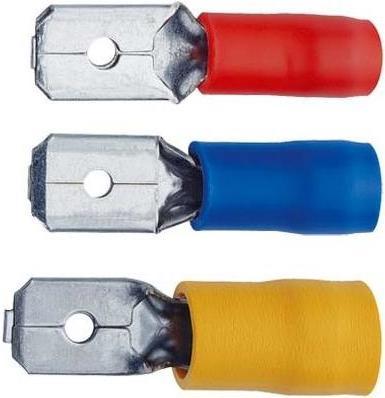 Actual product image Klauke Flat plug 4-6qmm 850 PA/PVC CuZn tin-plated Steckb=6,3mm 850