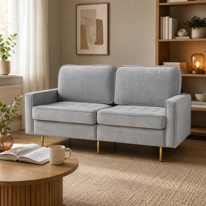 Produktbild HTI-Living Sofa Sidonie Velvet Schwarz (2-Sitzer)