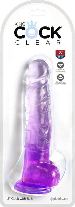 Productafbeelding Doc Johnson KingCockClear 8 w ballen Paars