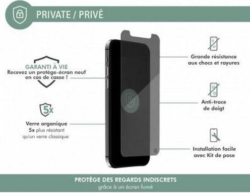Immagine prodotto Bigben Connected Protezione dello schermo in vetro privacy (1 pz., Apple iPhone 12 mini)