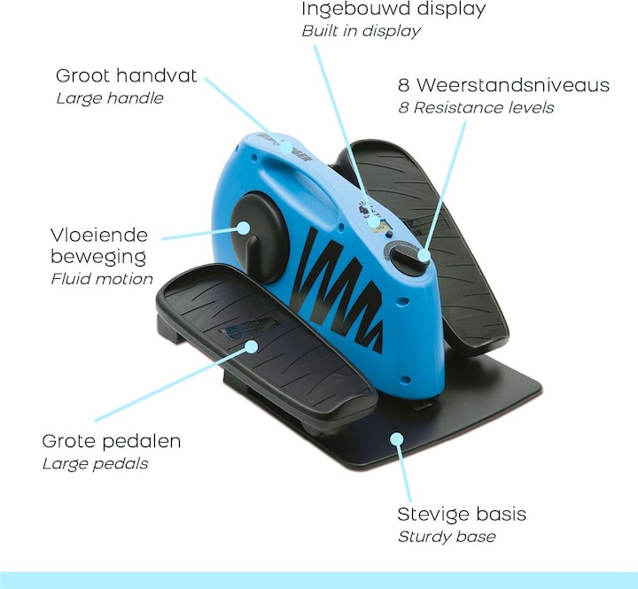 Actual product image Blu Tiger Elliptical desk trainer mini bike