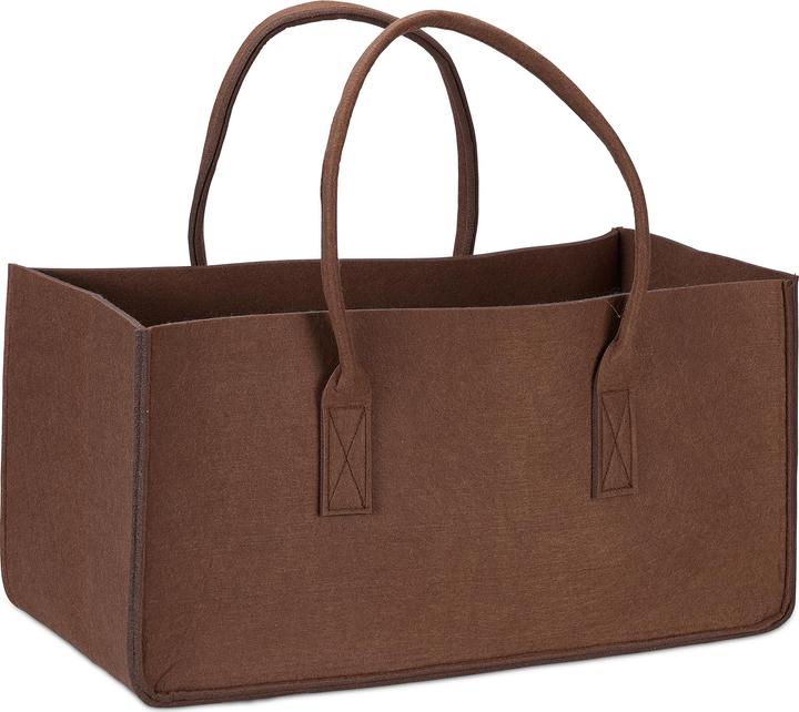 Actual product image Relaxdays Felt Firewood Basket (25 x 50 x 25 cm)