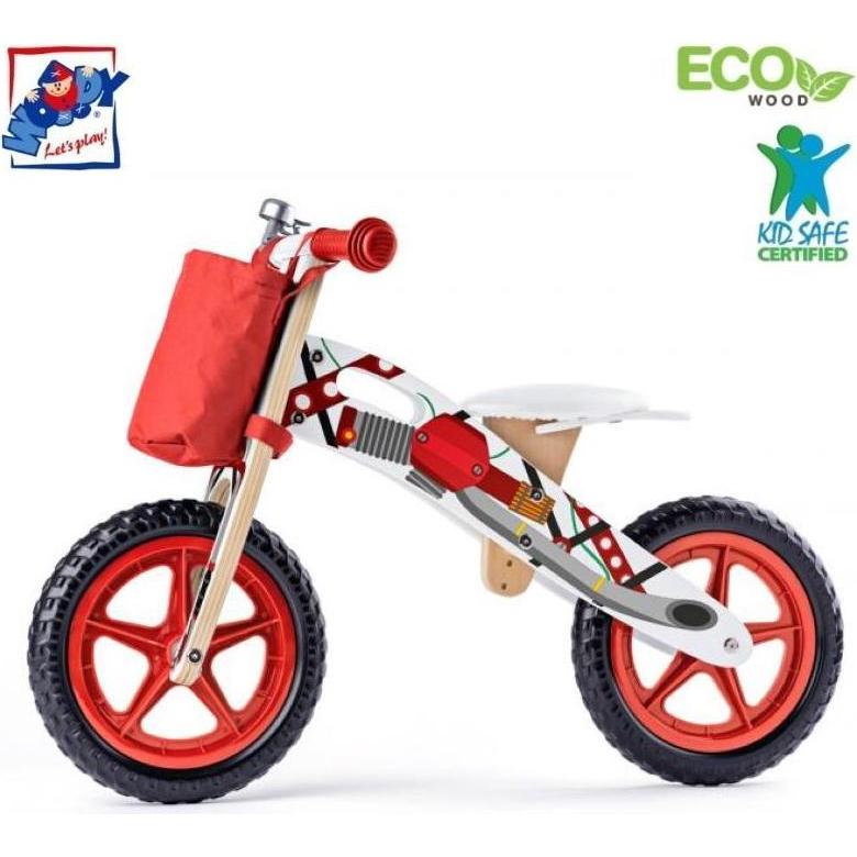 Thumbnail - Woody land Balance bike, red