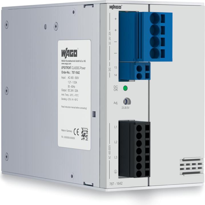 Image du produit Wago Alimentation sur rail DIN (DIN-Rail