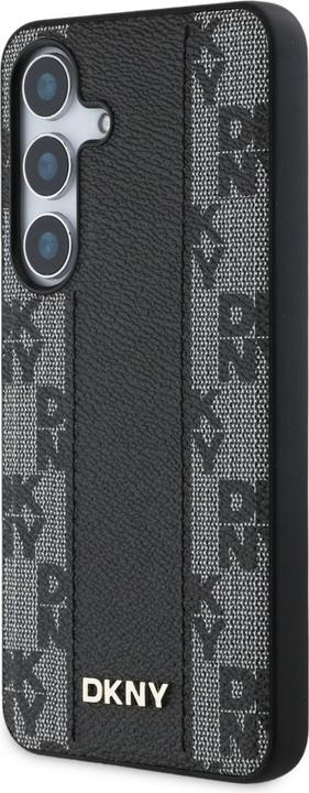 Produktbild DKNY Case Leather Checkered Pattern MagSafe for Samsung Galaxy S25 black (Samsung Galaxy S25)