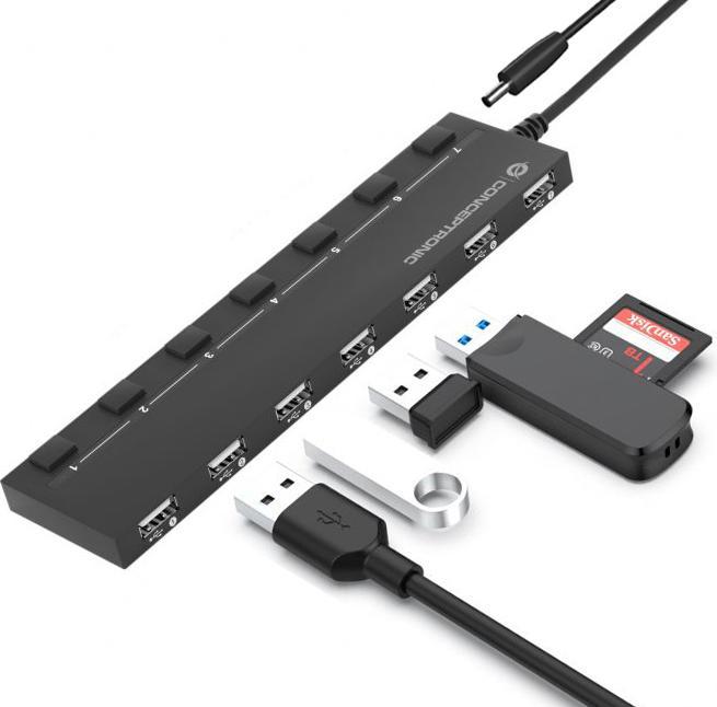 Actual product image Conceptronic Usb-Hub (USB-A, 7 ports)