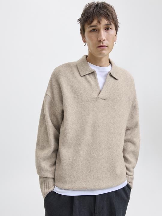 Image du produit Jack & Jones Einfarbig Strickpullover Strickpullover (L)