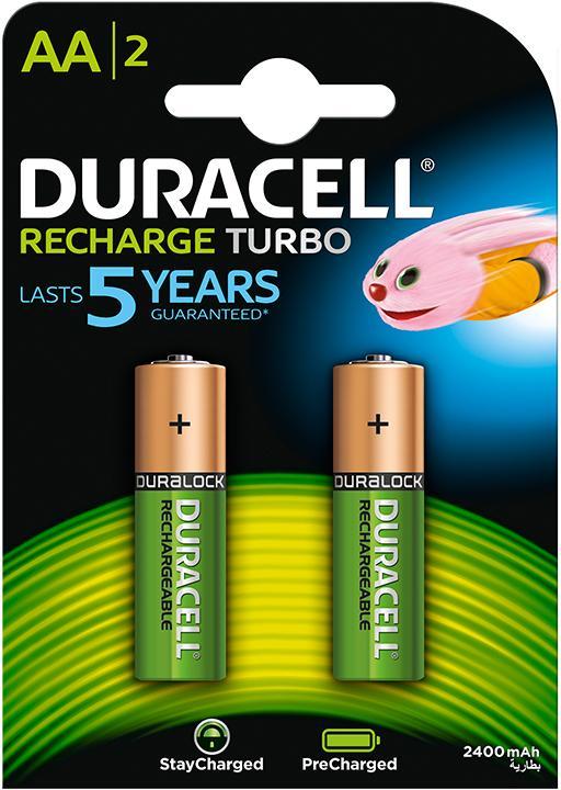 Actual product image Duracell Rechargeable batteries AA, 2500 mAh, 2 pcs. (2 pcs., AA, 2500 mAh)