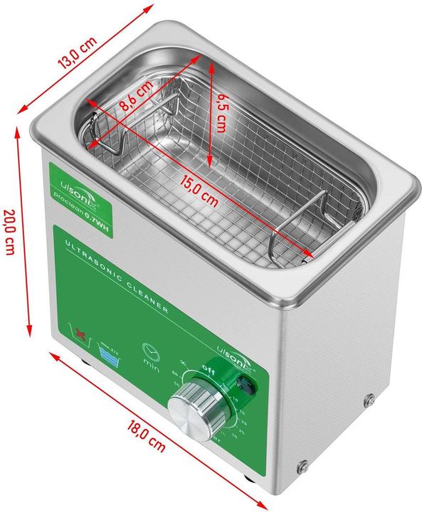 Actual product image Ulsonix Ultrasonic Cleaner- 0,7 litres - Basic (40 kHz, 0.70 l)