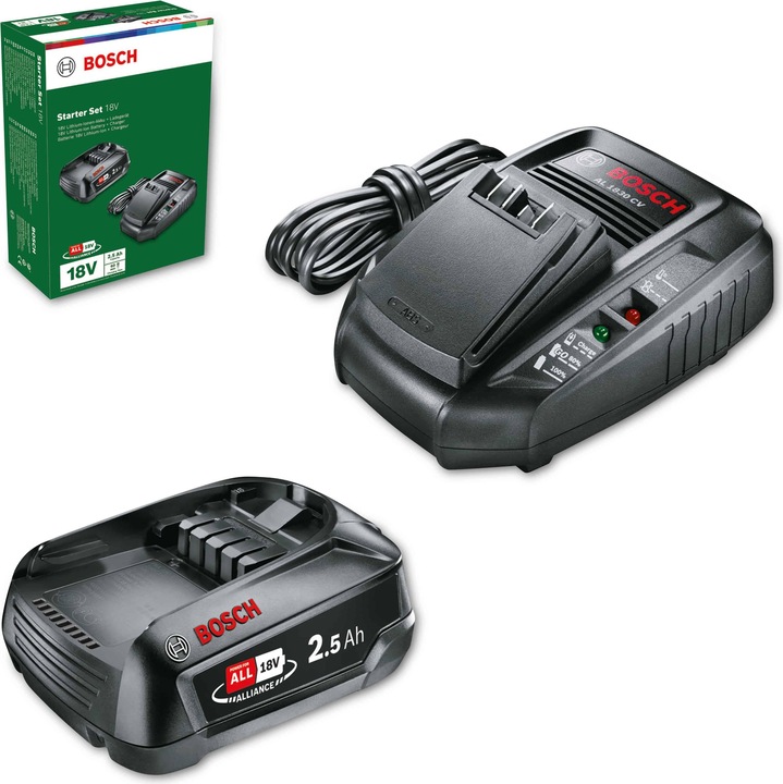 Produktbild Bosch Home & Garden Starter-Set PBA 18V (1x2,5Ah) + AL 1830 CV (18 V)