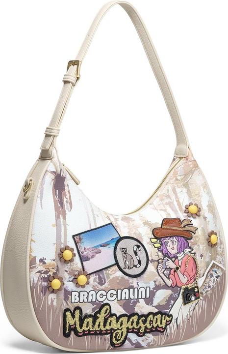 Actual product image Braccialini Damen Schultertasche - Modell Eterea Plus - Textil & Polyester - 31.0 X 27.0 X 8.0 Cm