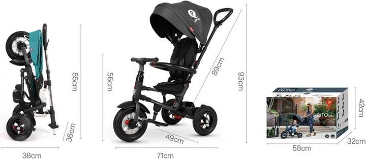 Productafbeelding Qplay driewieler Rito Air Zwart