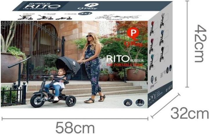 Productafbeelding Qplay driewieler Rito Air Zwart