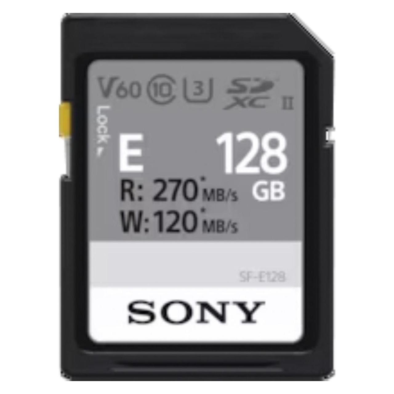 Sony SF-E128A (128 GB, SDXC, U3, UHS-II), Speicherkarte, Mehrfarbig