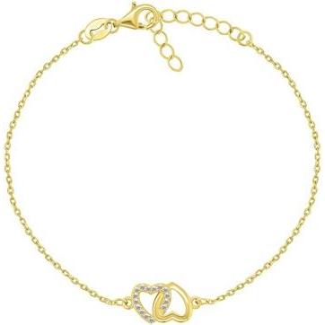 Brilio, Armschmuck, Silver - Charming gold plated heart bracelet BRC138Y