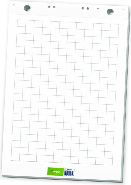 Actual product image Forpus Conference notebook, 600 mm x 850 mm, 50 sheets, squared, white (A4, Checked)