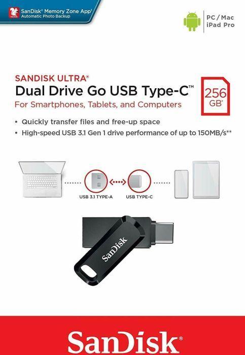 Produktbild SANDISK MEMORY DRIVE FLASH USB-C 256GB/SDDDC3-256G-G46