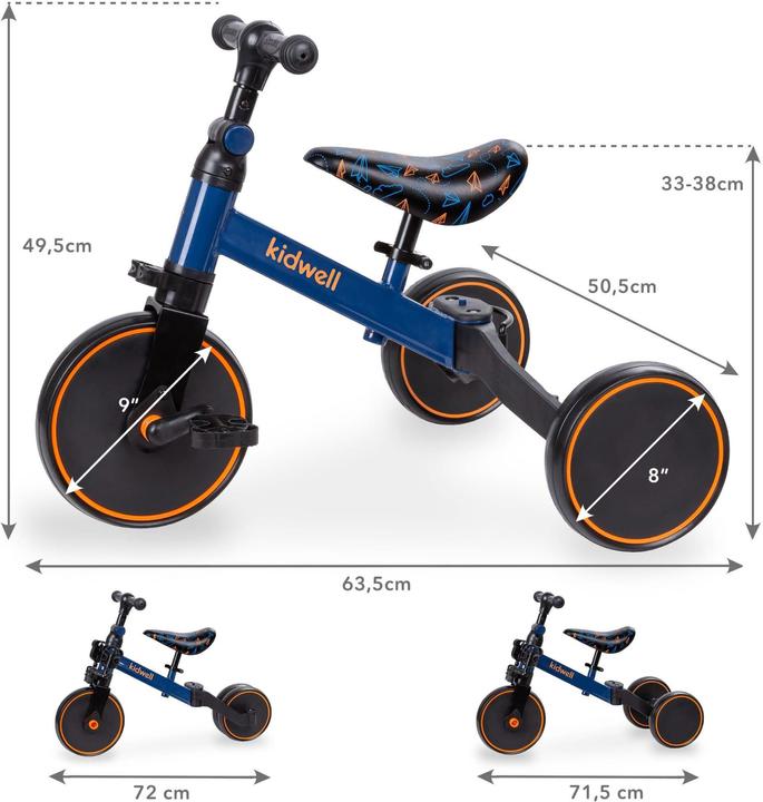 Produktbild Kidwell 3in1 balance tricycle PICO Plane