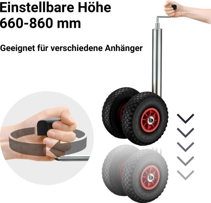 Actual product image Wiltec Double support wheel