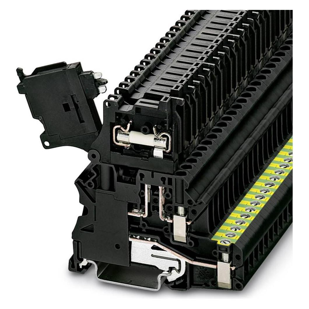 Phoenix Contact Sicherungsreihenklemme UT 4-PE/HESI (5X20) Schwarz 50 St., Elektronikkabel + Stecker, Schwarz