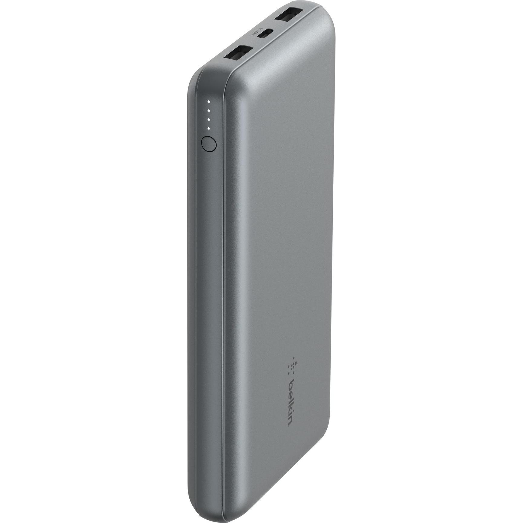 Belkin 20k power bank 15w space grey (20000 mAh, 15 W, 74 Wh), Powerbank, Grigio
