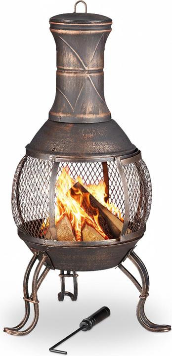 Relaxdays Chiminea With Fire Poker