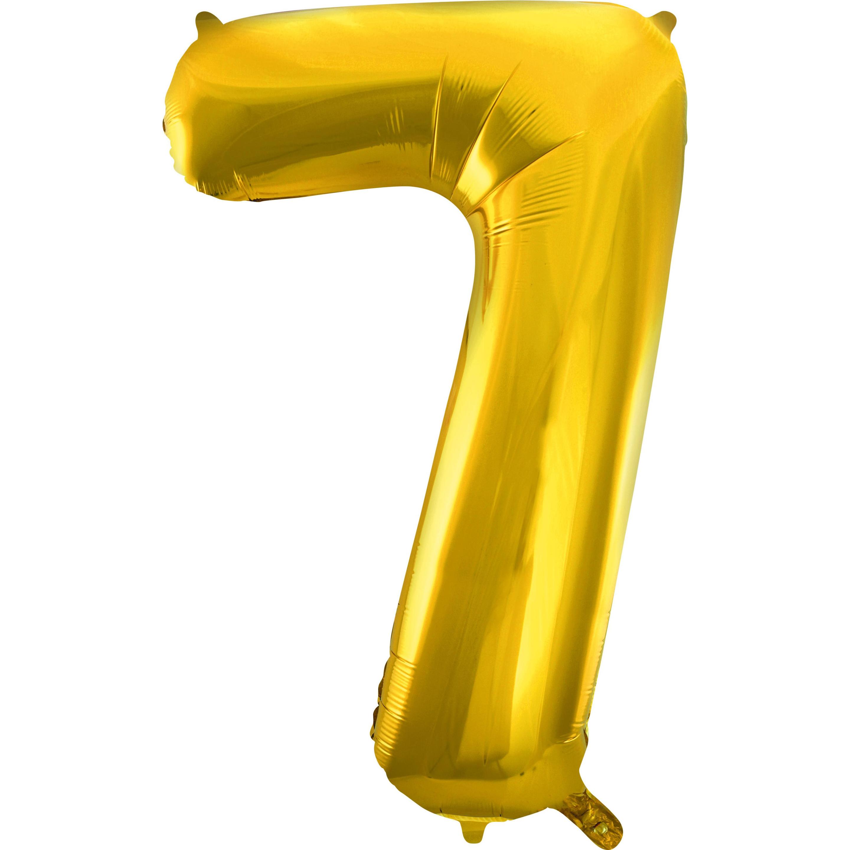 Idena Folienballon Zahl 7 65x100cm gold