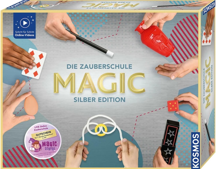 Produktbild Kosmos Zauberkasten Die Zauberschule Magic – Silber Edition