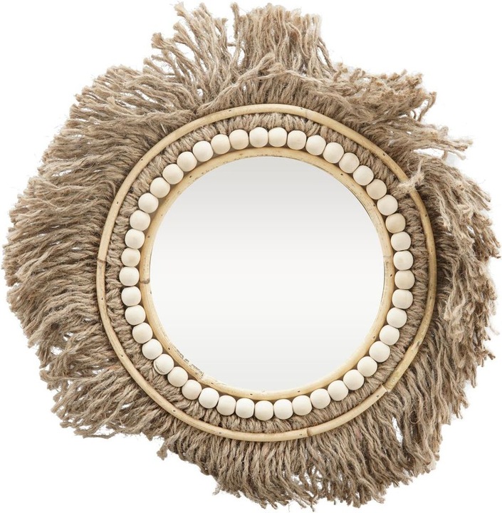 Actual product image Exner Garten und Wohnaccessoires Mirror with jute rope SWILL (39 x 39 x 2 cm)