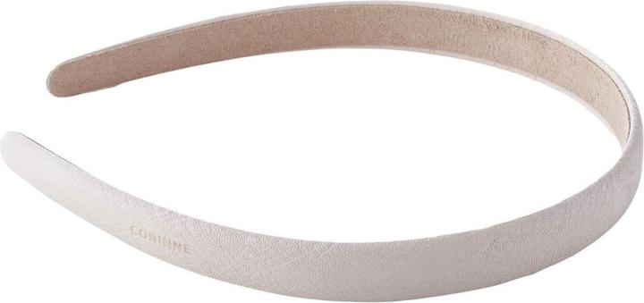 Actual product image Corinne World - Leather Diadem Narrow Plain Cream