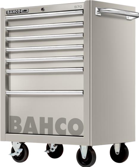 Bahco Stainless steel workshop trolley with seven drawers, 26", 958 mm × 501 mm × 677 mm (7 x)