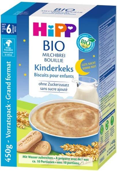 Actual product image Hipp bonne nuit bouillie bio biscuits pour enfants pdr (450 g)