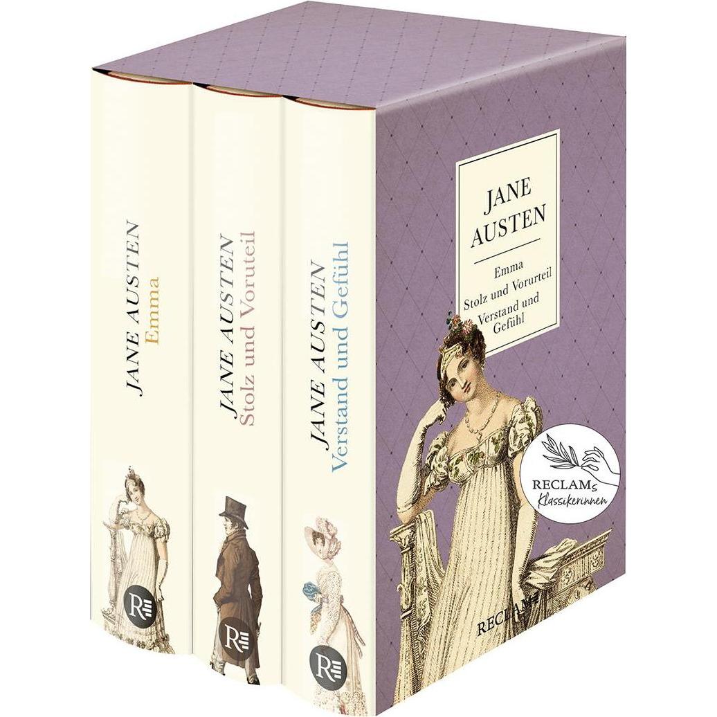 Drei Romane, Belletristik von Jane Austen