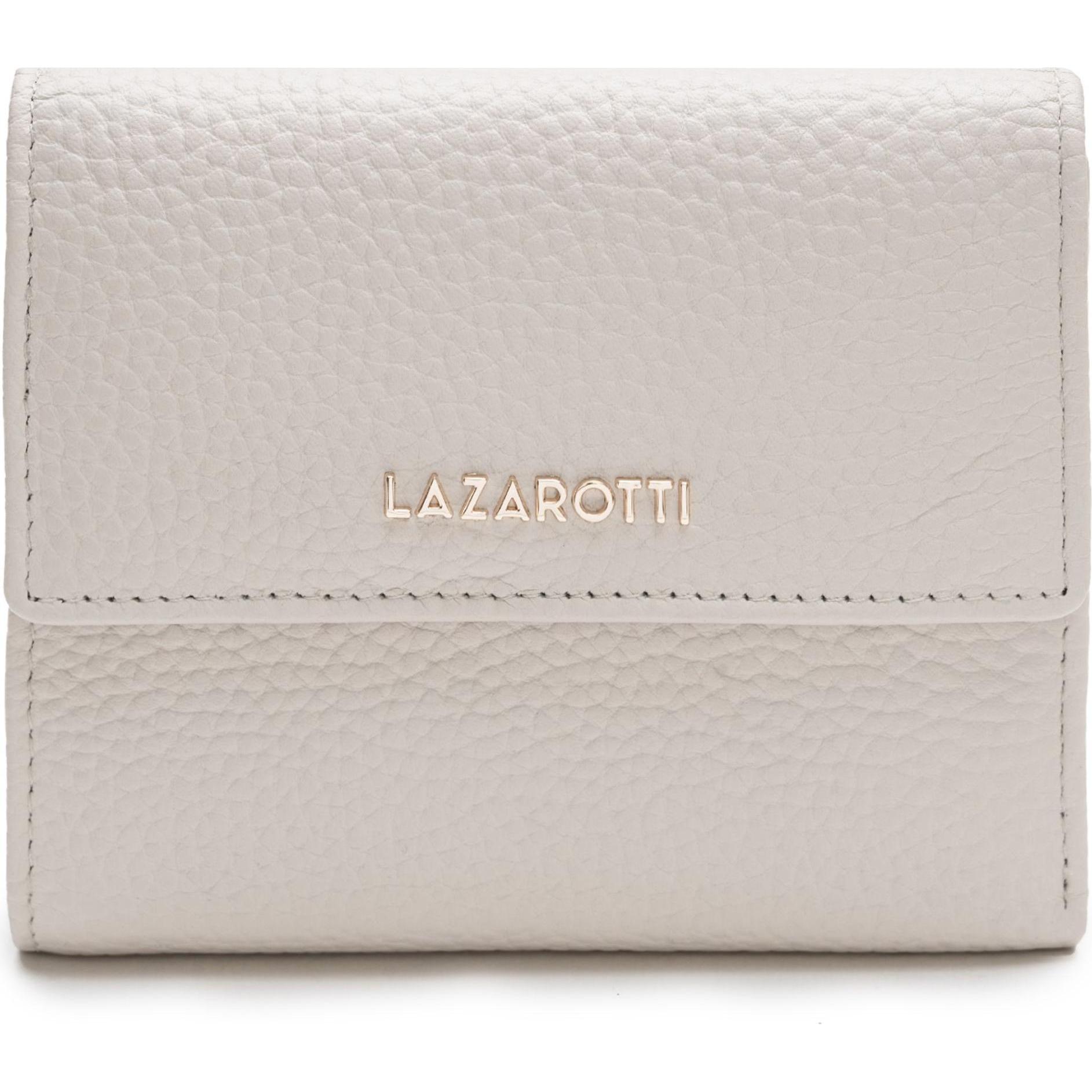 Lazarotti, Damen, Portemonnaie, Bologna Leather Geldbörse Leder 12 cm, Weiss