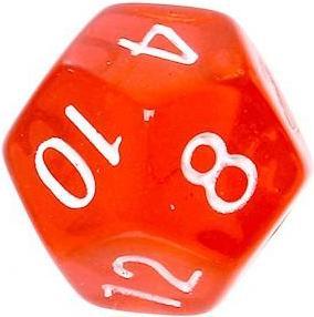 Actual product image Rebel RPG Dice Set - Mini Crystal - Raudona