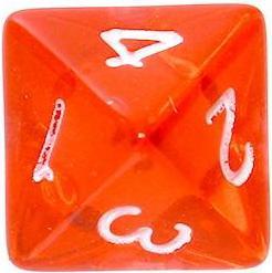 Actual product image Rebel RPG Dice Set - Mini Crystal - Raudona