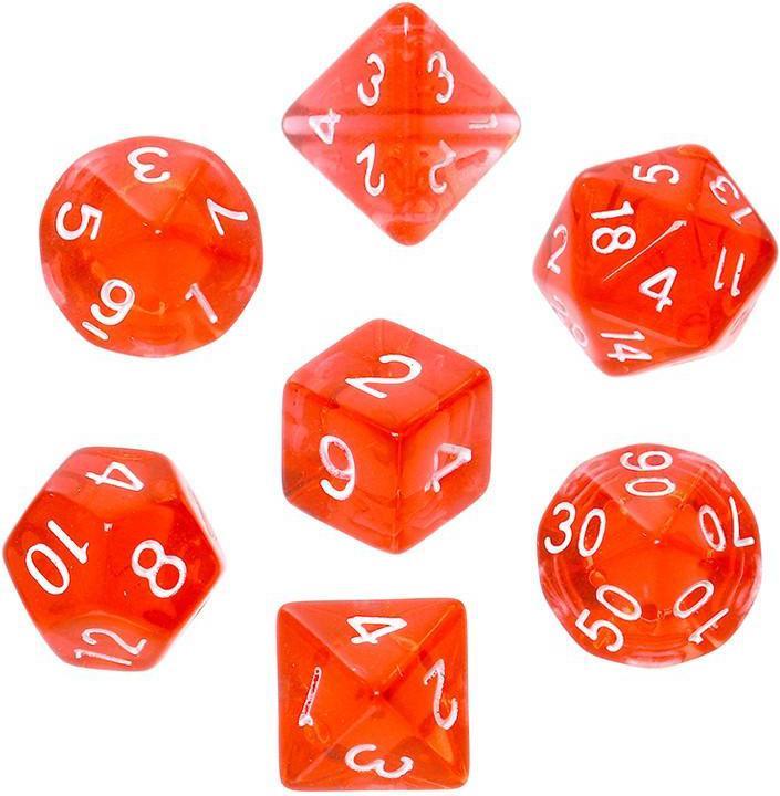 Actual product image Rebel RPG Dice Set - Mini Crystal - Raudona