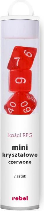 Actual product image Rebel RPG Dice Set - Mini Crystal - Raudona