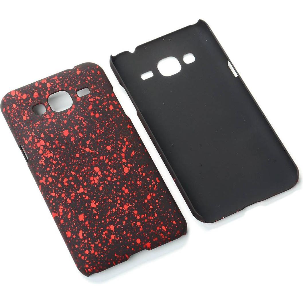 König Design Handy Hülle Schutz Case Bumper Etuis für Samsung Galaxy J3 3D Sterne Rot (Samsung Galaxy J3 (2016)), Smartp...