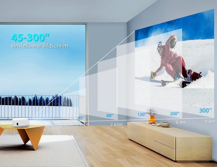 Actual product image Bosnas C50XX 1080P Projector (White)