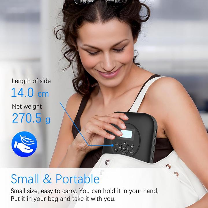 Produktbild Shenzhen Tragbarer CD-Player mit Bluetooth & Lautsprecher